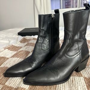 ZARA black western boot